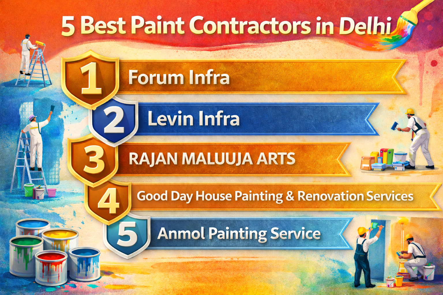 5 Best Paint Contractors in Delhi