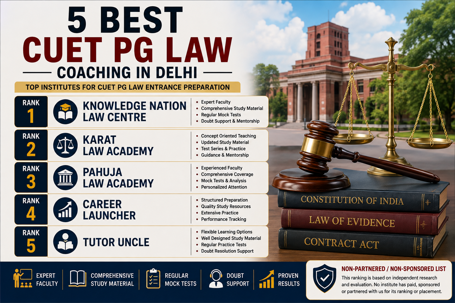 5 Best CUET PG Law Coaching in delhi