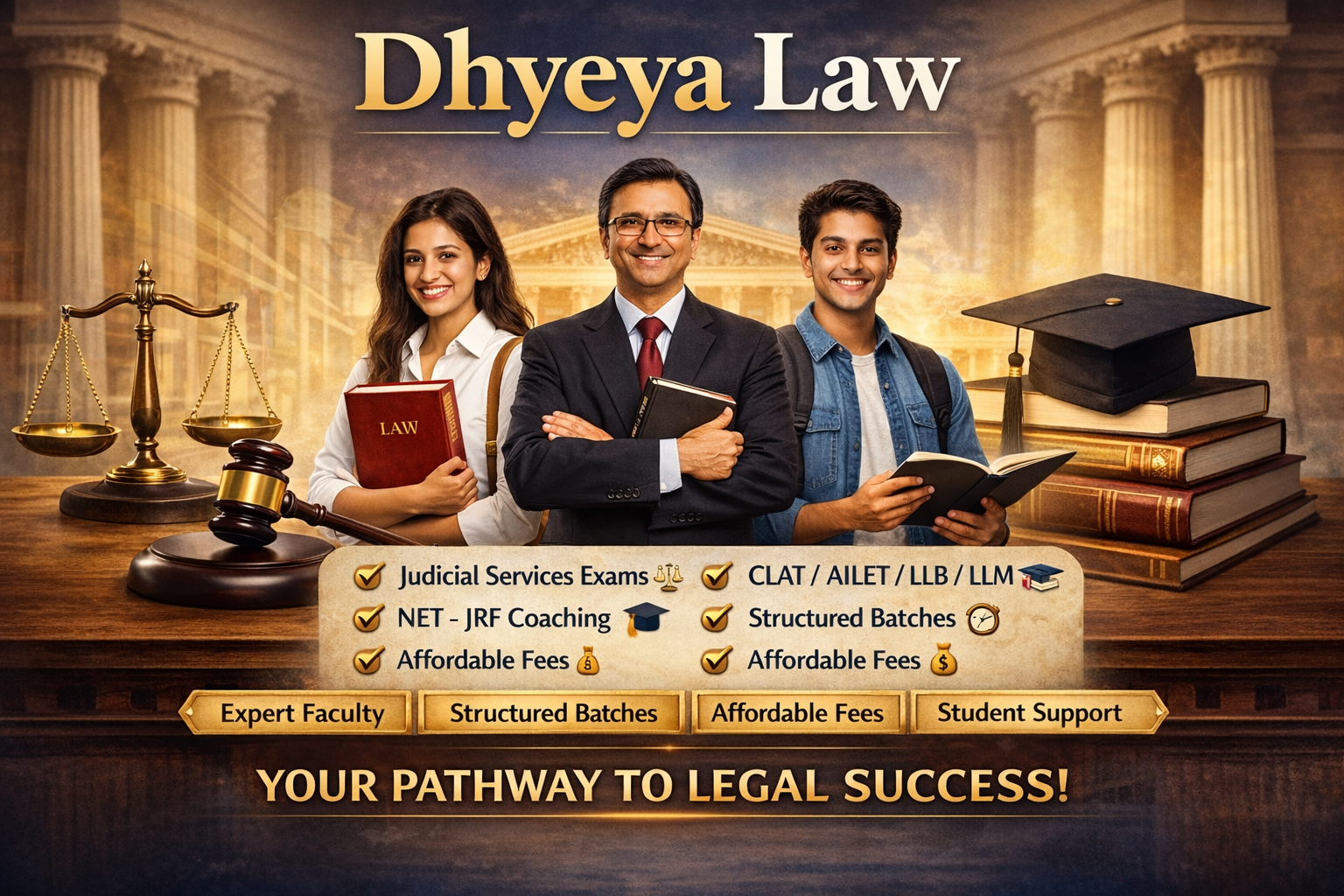 Dhyeya Law (Courses, Batches, Fees, Reviews, Contact)