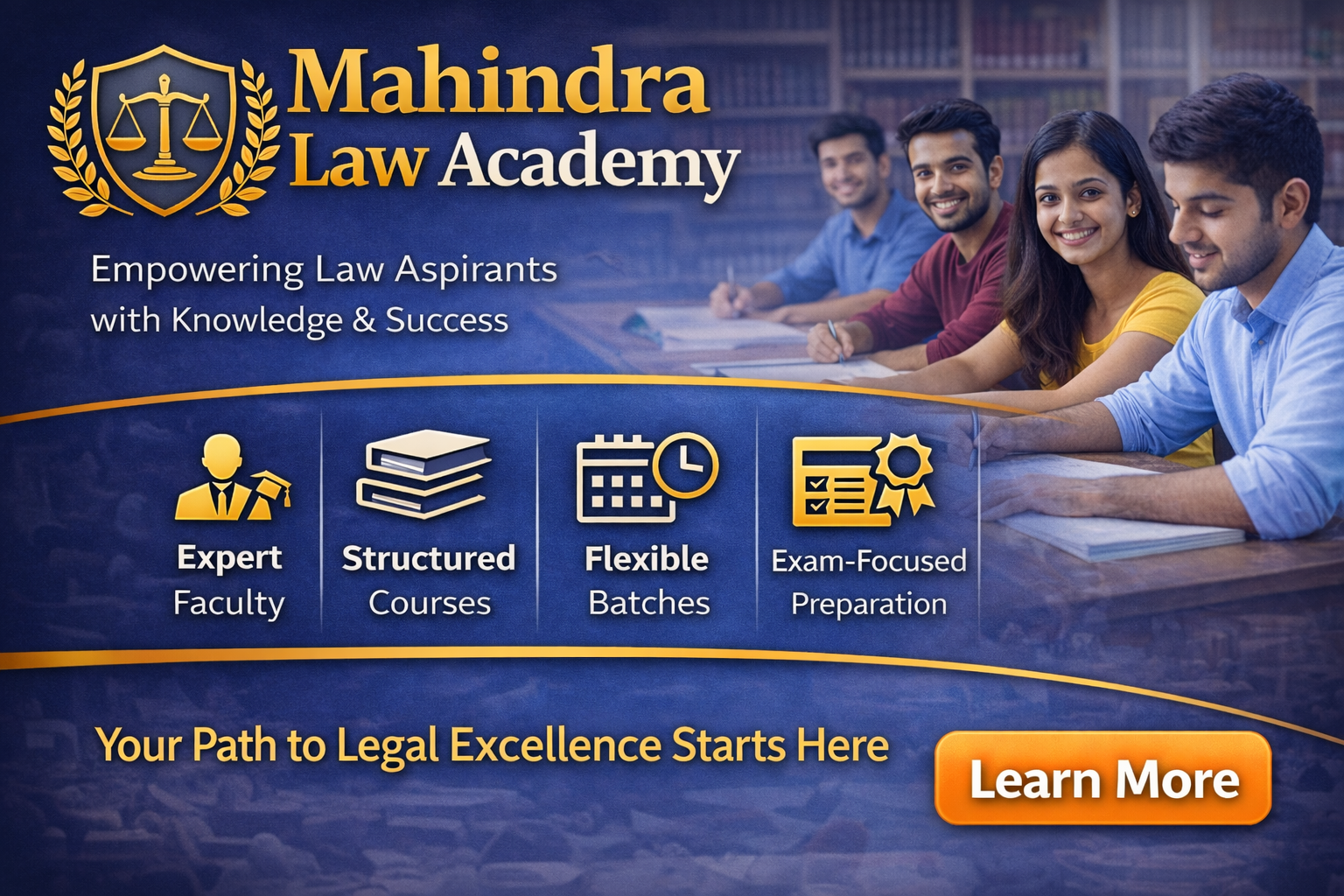 Mahindra Law Academy (Courses, Batches, Fees, Reviews, Contact)