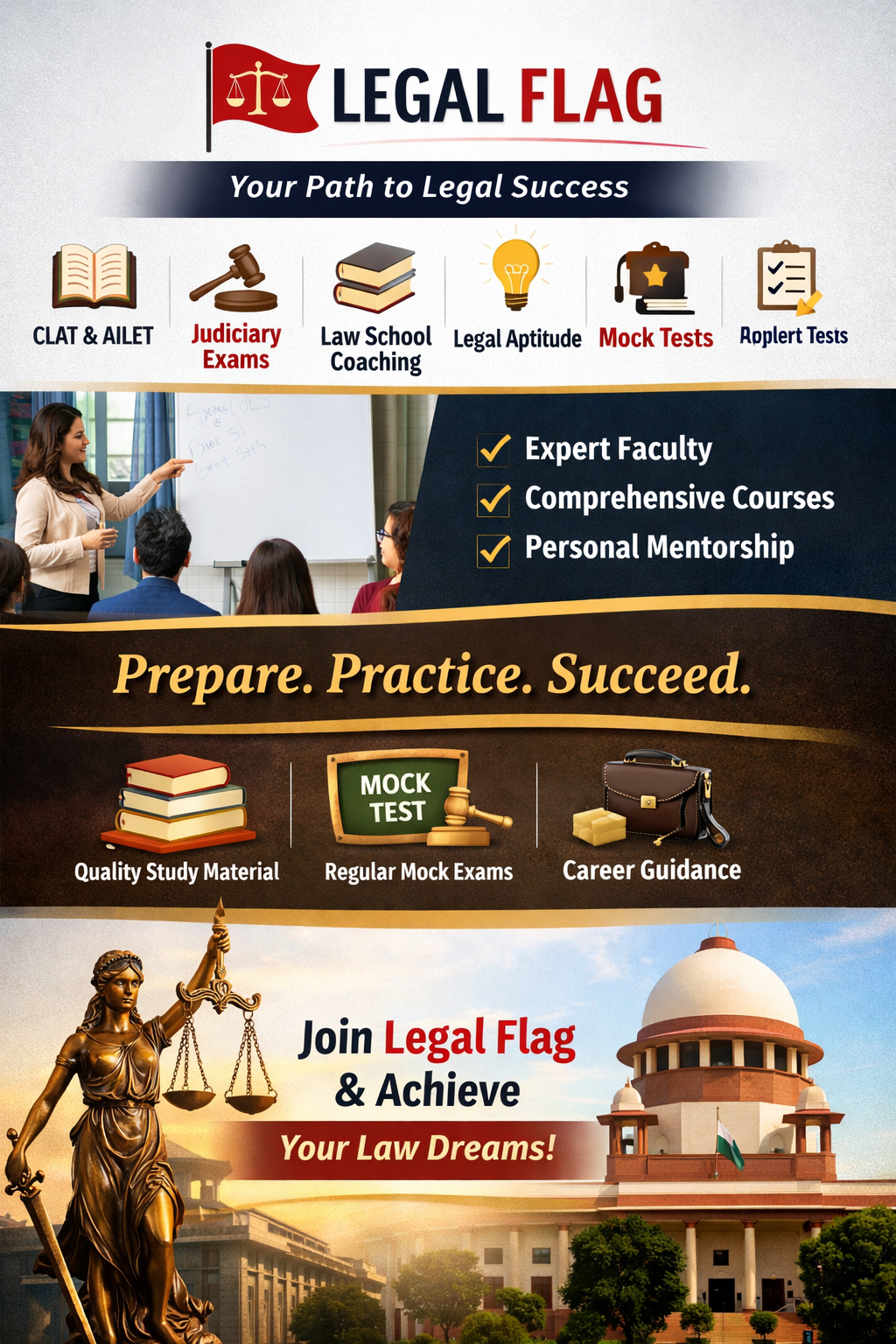 Legal Flag (Courses, Batches, Fees, Reviews, Contact)