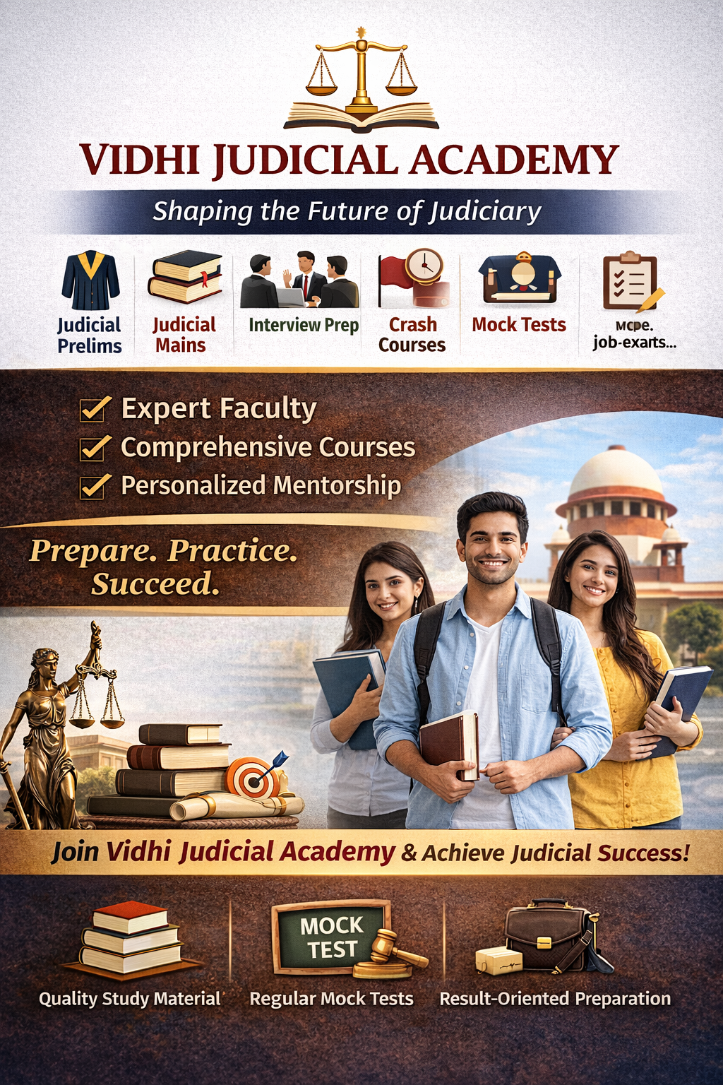 Vidhi Judicial Academy (Courses, Batches, Fees, Reviews, Contact)
