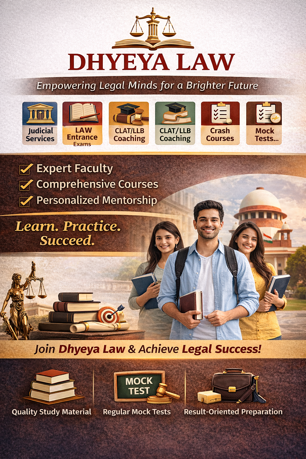 Dhyeya Law (Courses, Batches, Fees, Reviews, Contact)