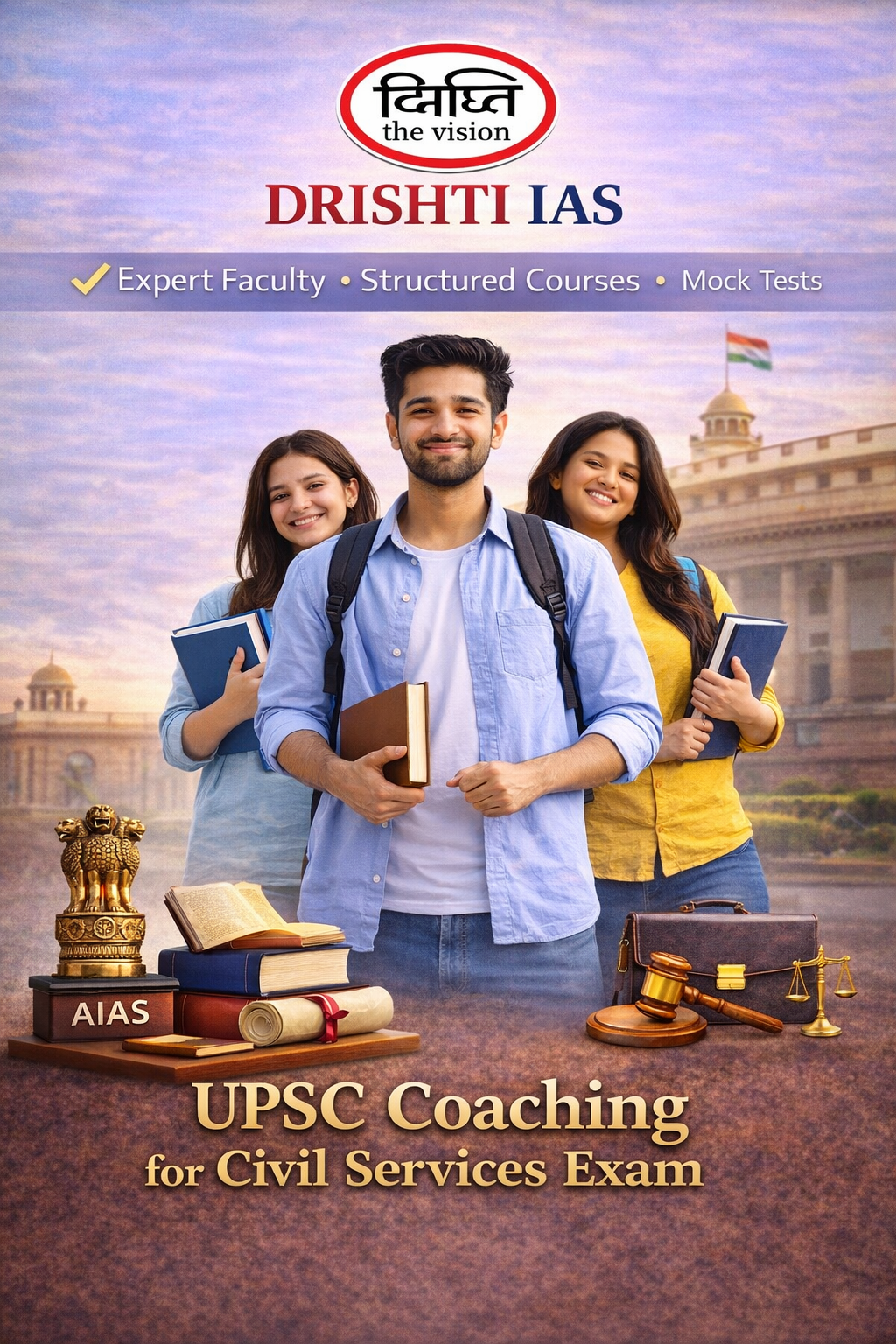 DRISHTI IAS (Courses, Batches, Fees, Reviews, Contact)