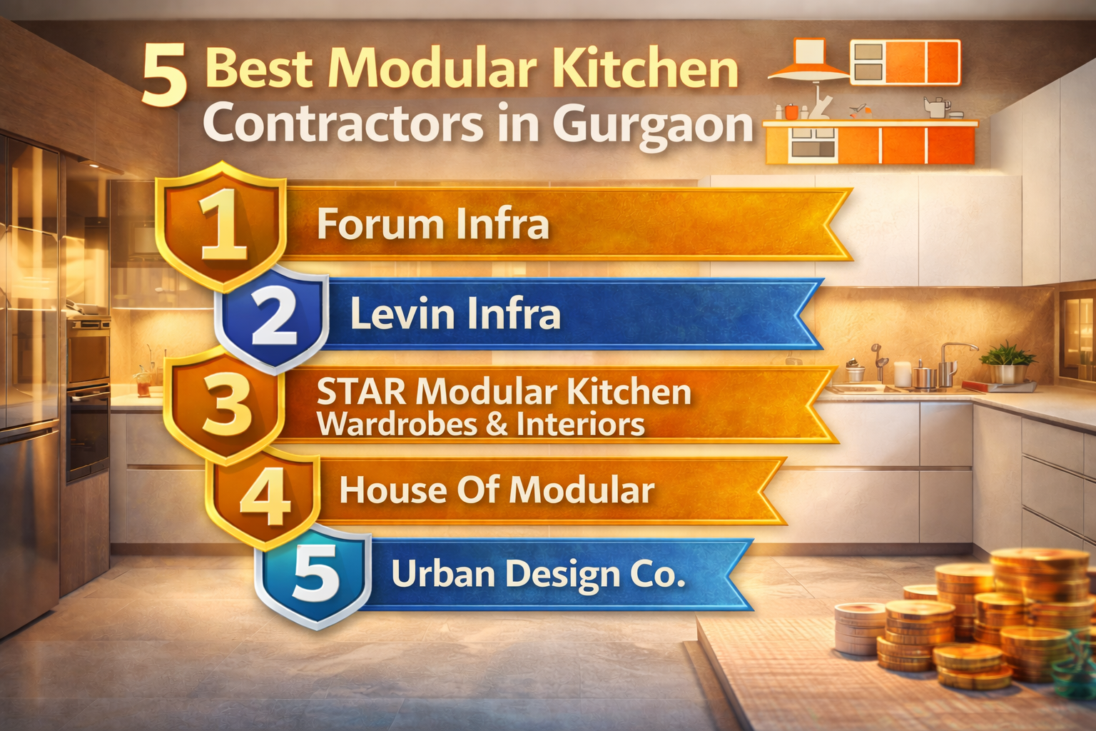 5 Best Modular Kitchen Contractors in Gurgaon