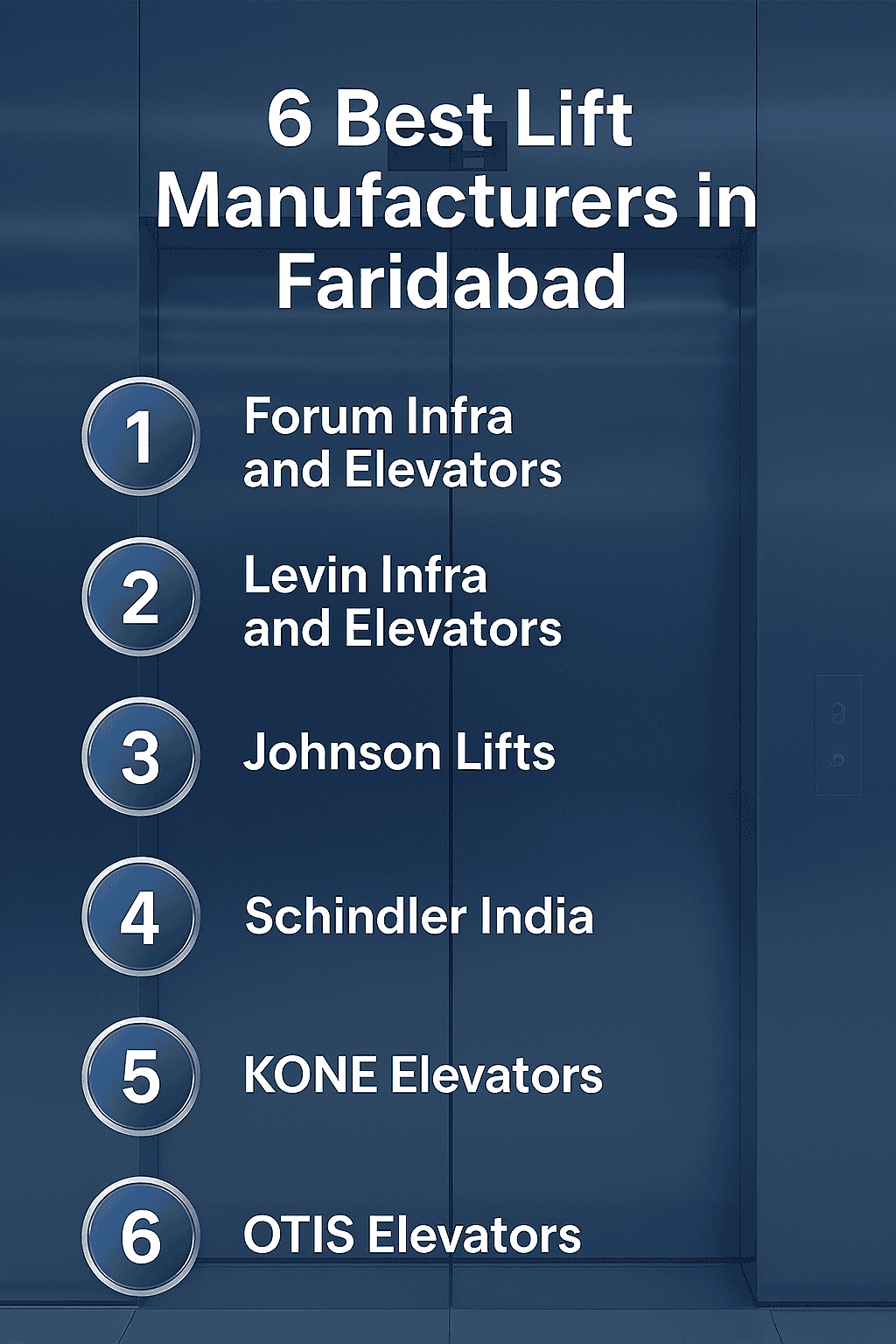 6 Best Lift Manufacturers in Faridabad