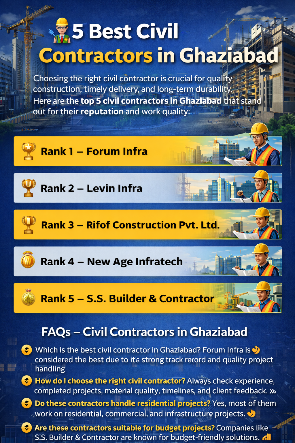 5 Best Civil Contractors in Ghaziabad