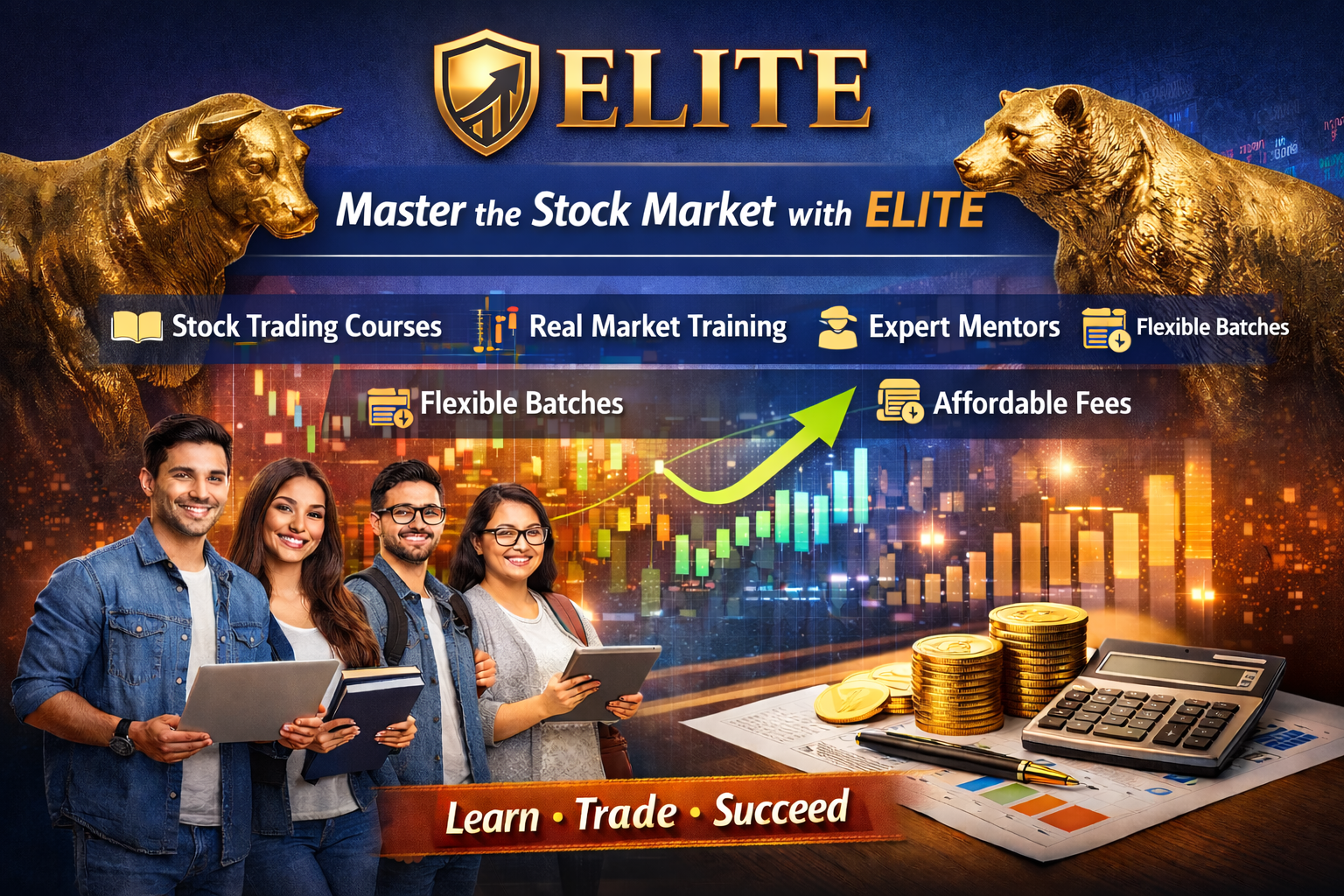 ELITE (Courses, Batches, Fees, Reviews, Contact)