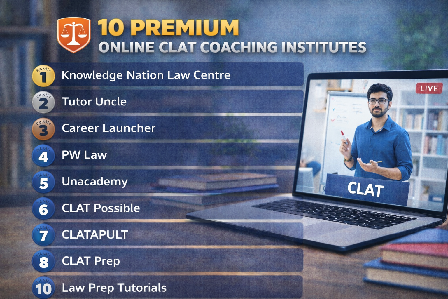 10 Premium Online CLAT Coaching Institutes in India