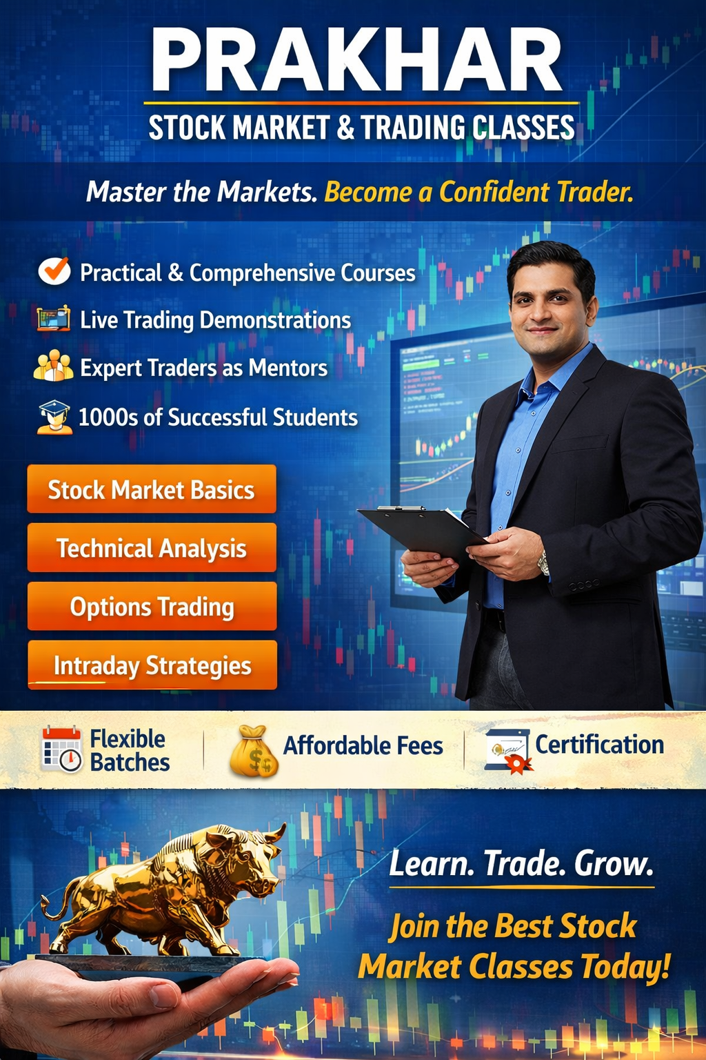 Prakhar Stock Market and Trading Classes (Courses, Batches, Fees, Reviews, Contact)