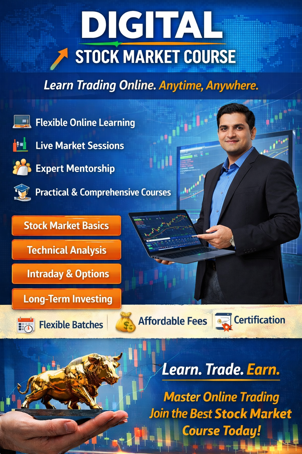 Digital Stock Market Course (Courses, Batches, Fees, Reviews, Contact)